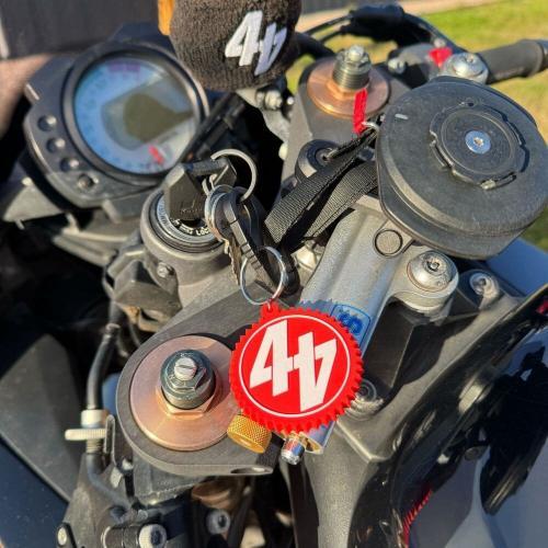 44Teeth Red Sprocket Keyring