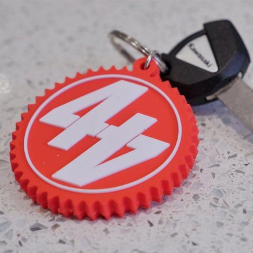 44Teeth Red Keyring
