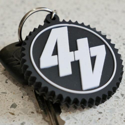 44Teeth Black Keyring